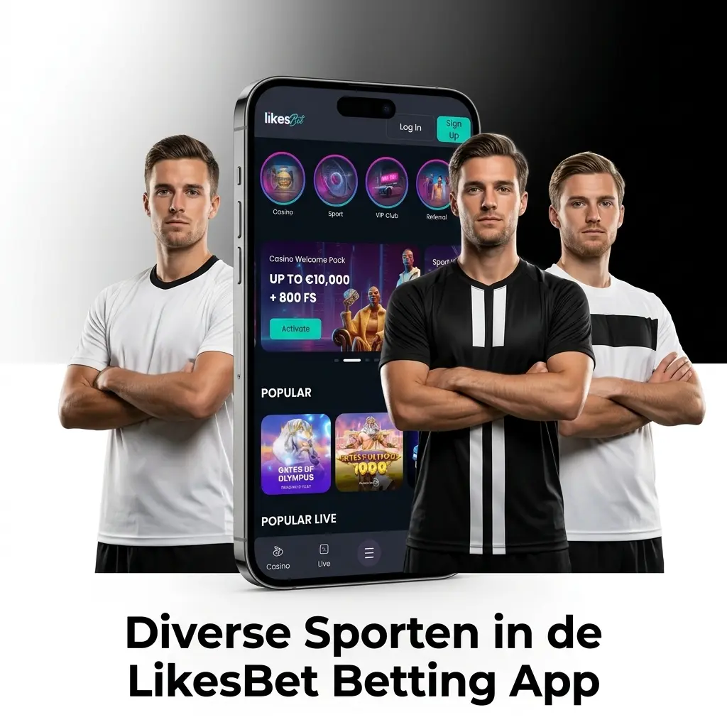 Overzicht van sportdisciplines in de LikesBet app