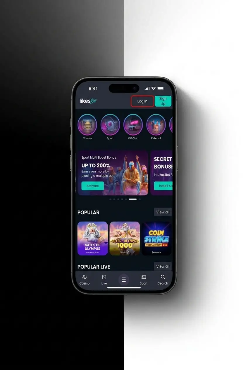 Inloggen via de LikesBet App