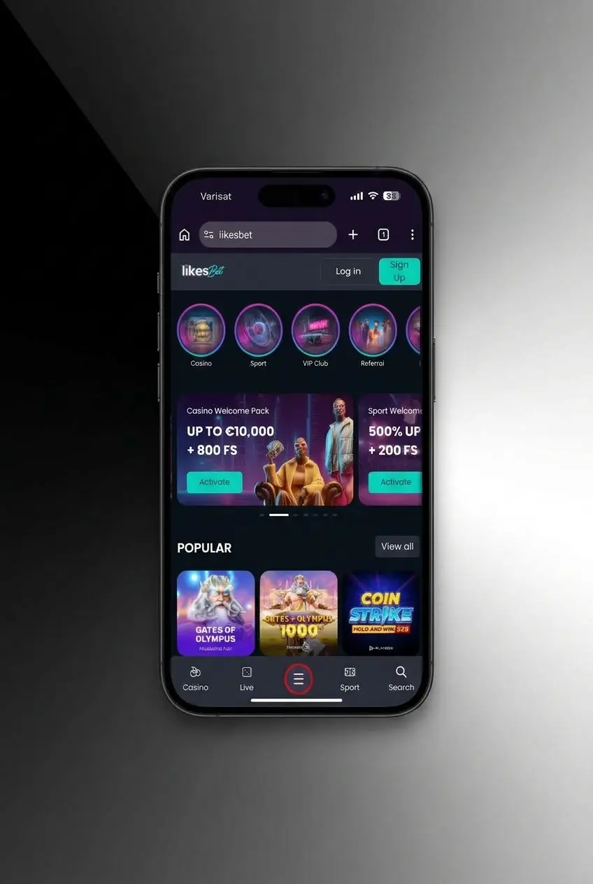 LikesBet PWA installatie op Android