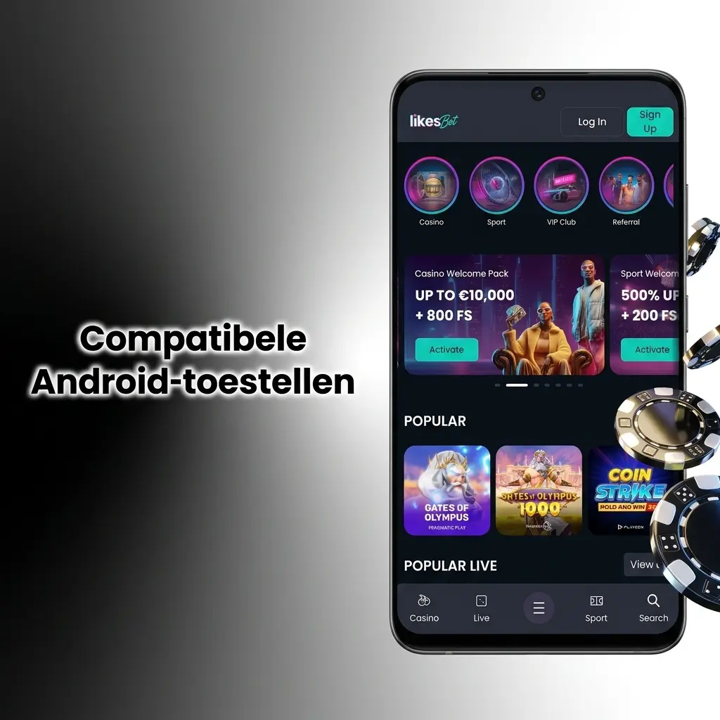 Compatibele Android-toestellen voor de LikesBet app