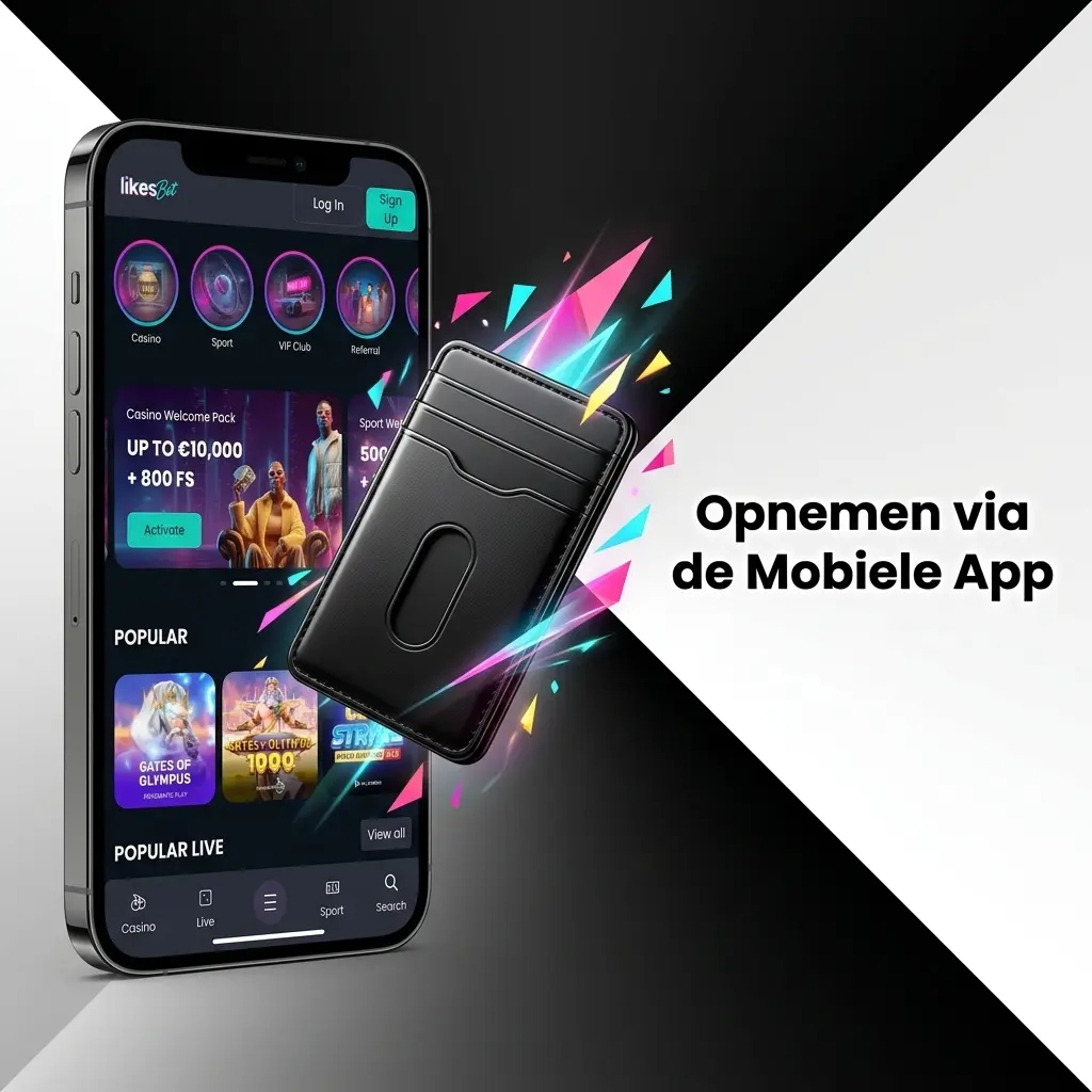 Een opname doen via de LikesBet mobiele app