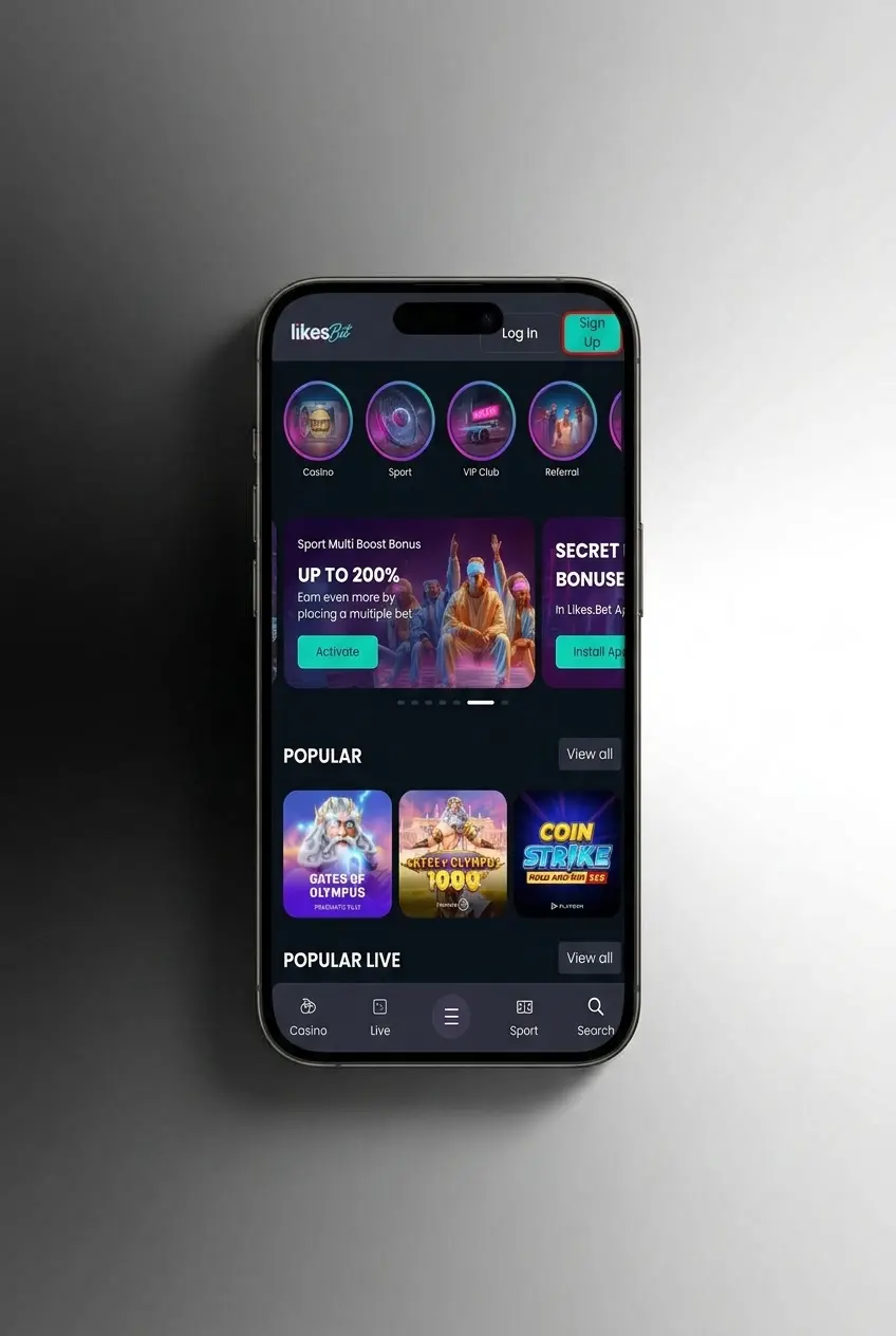 Registratie via de LikesBet applicatie