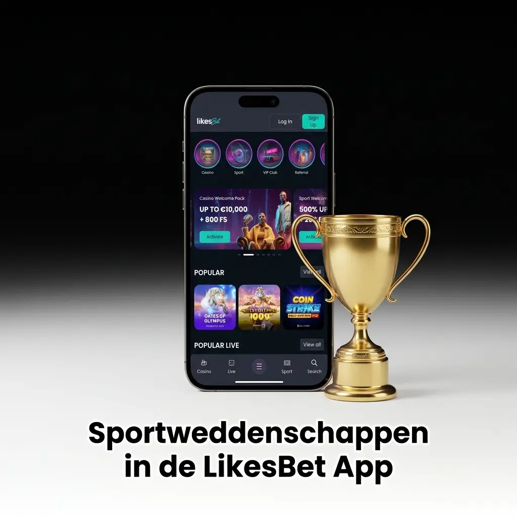 Overzicht van sportweddenschappen in de LikesBet app